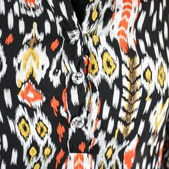 Grass Collection Sheer Blouse Graphic Prin… - Picture 2 of 6